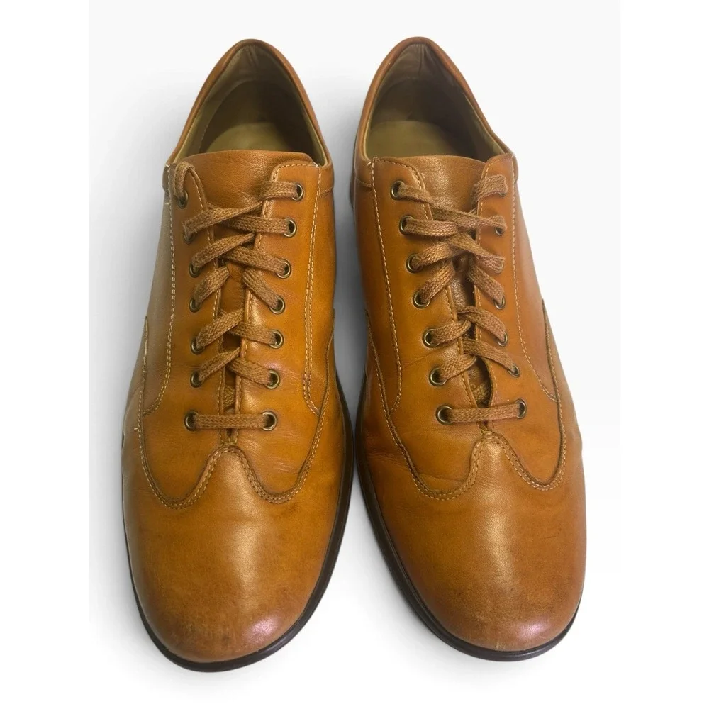 Cole Haan Dalton Mens 11.5 M Tan Leather Lace Up Oxford Sneakers C13300 Hybrid